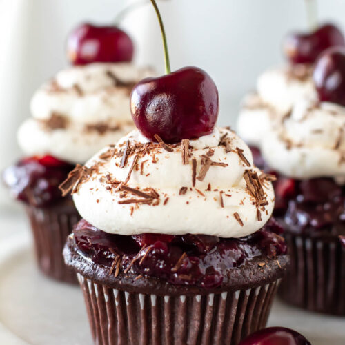Small Batch of Black Forest Cupcakes