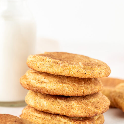 Snickerdoodles with a glass of milk