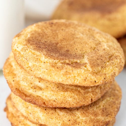 A stack of cinnamon sugar cookies