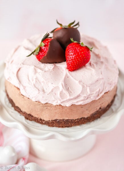 6-inch no-bake chocolate cheesecake