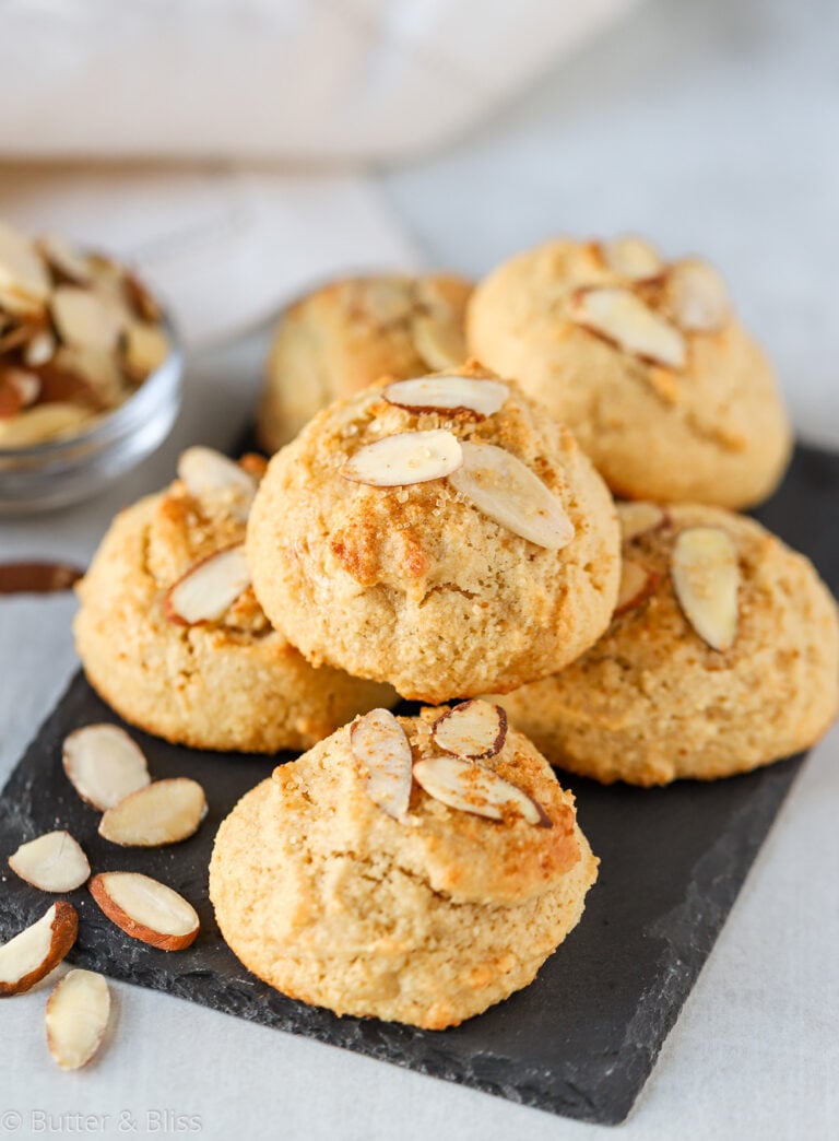 Almond cookies on a plate