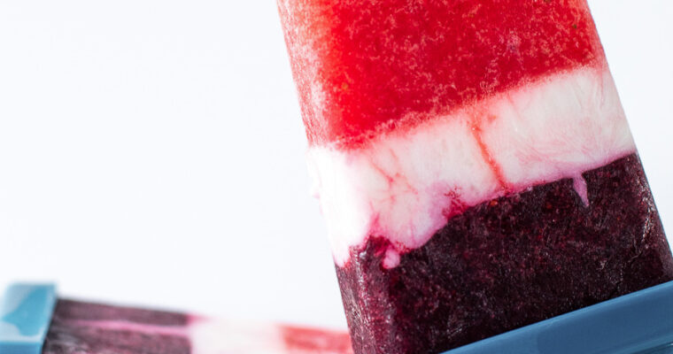 Sparkling Berries and Cream Popsicles