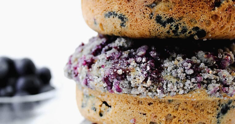 Blueberry Streusel Baked Donuts