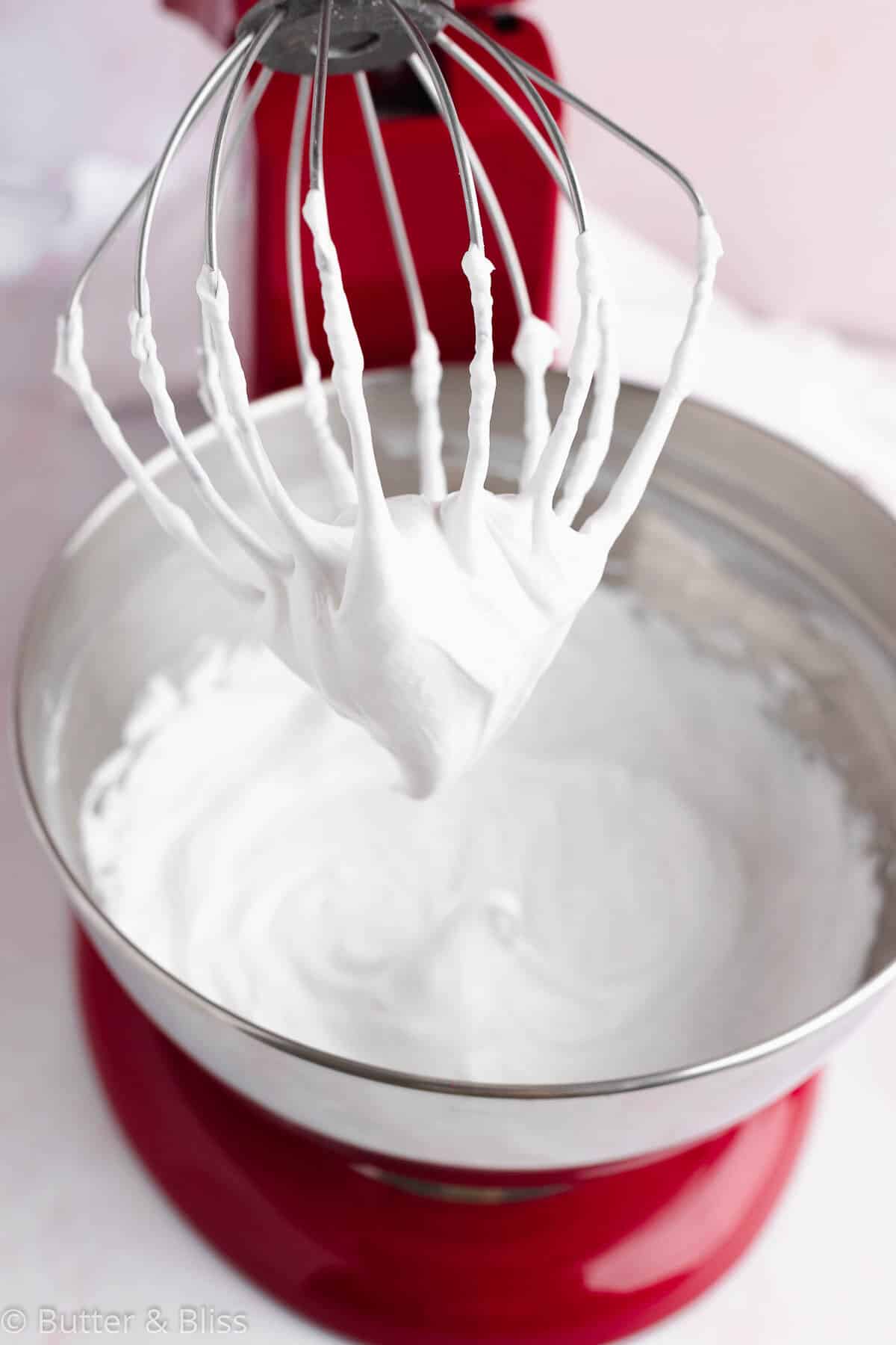 Bowl of whipped coconut cream