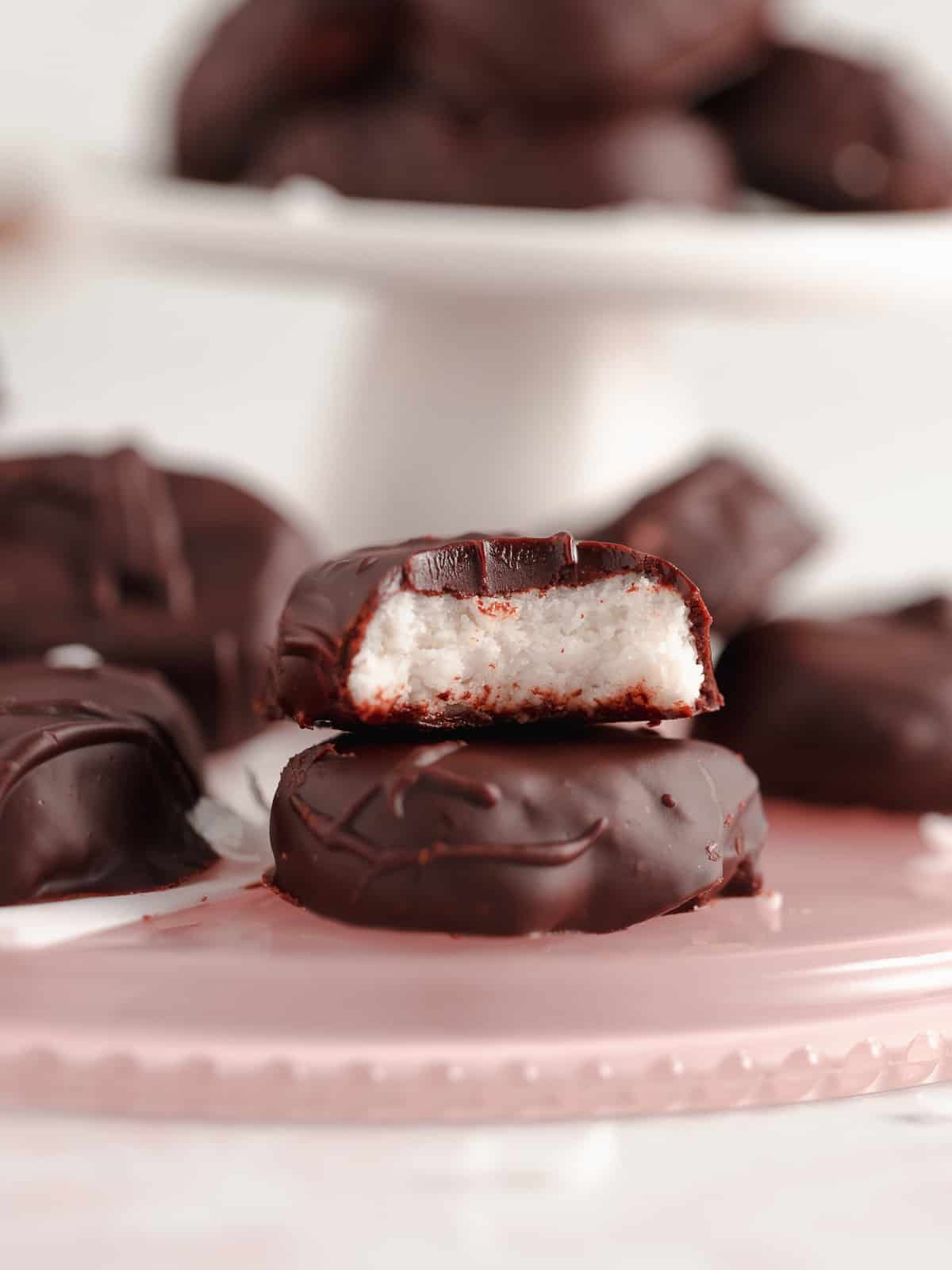 Close up of coconut cream candy
