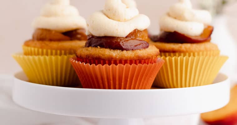 Peach Cupcakes – Gluten Free Small Batch