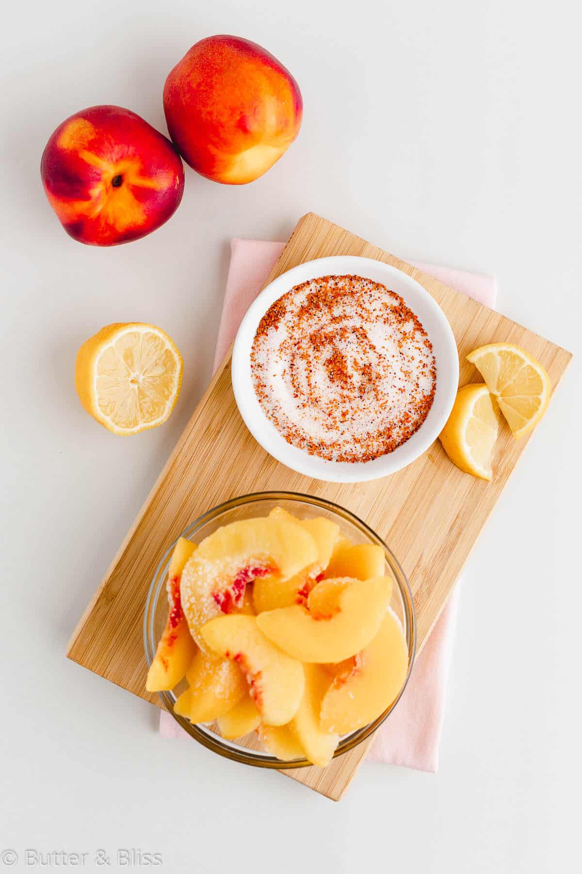 Ingredients for peach refresher