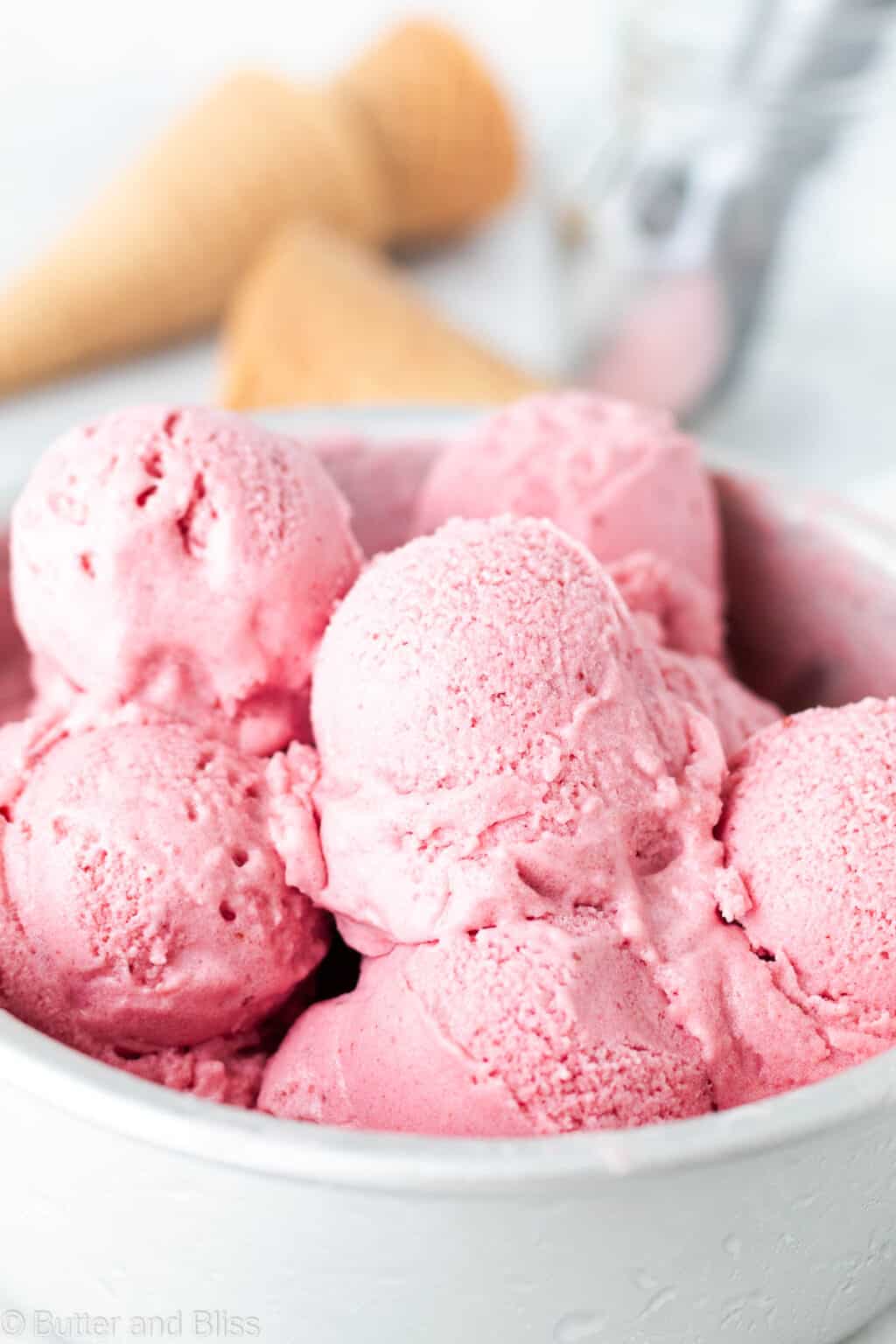 DairyFree Strawberry Ice Cream Butter and Bliss