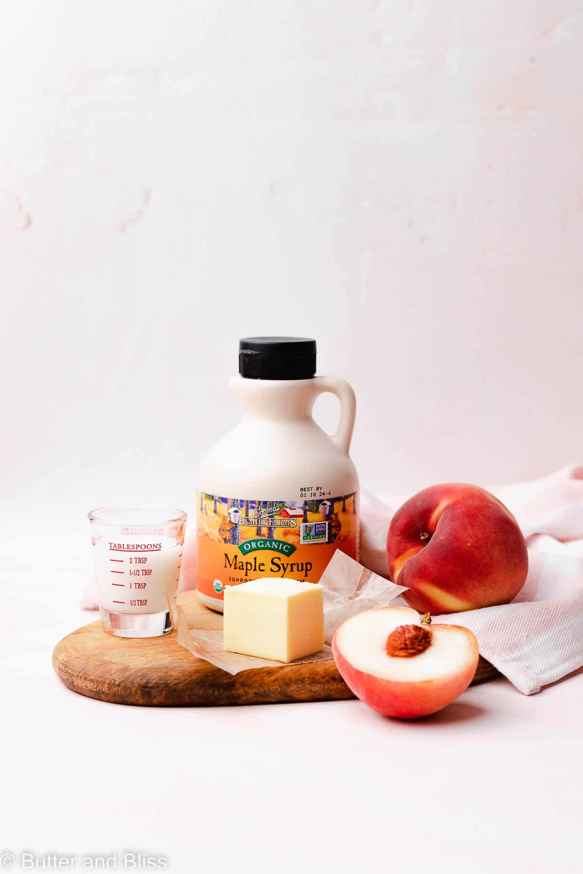 Ingredients for peach cobbler