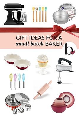 Collage of the best gift ideas for a small batch baker.