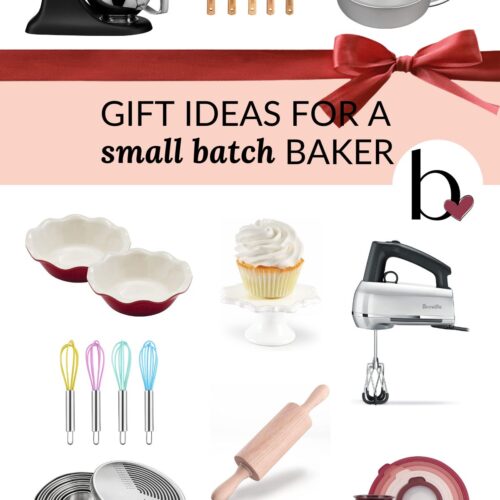 Collage of the best gift ideas for a small batch baker.