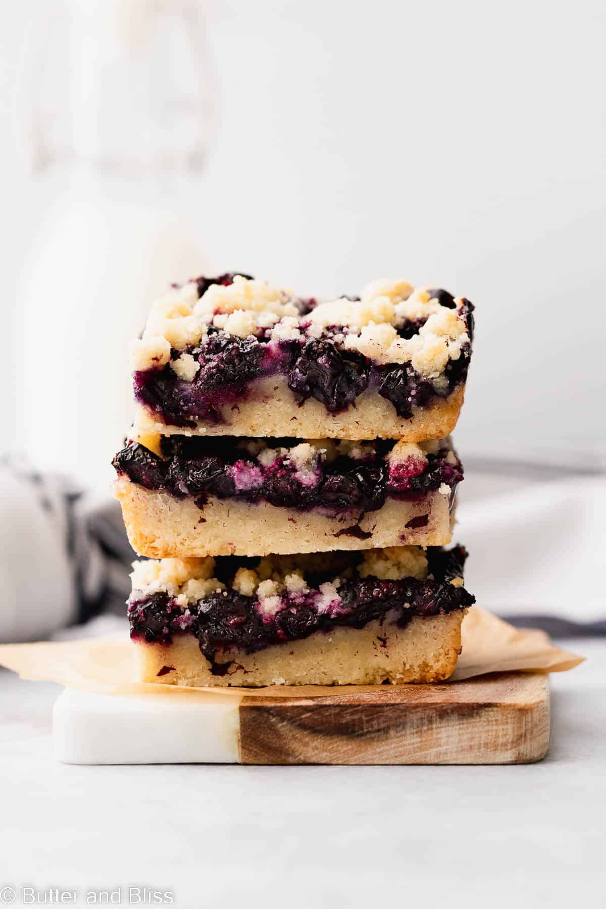 Gluten Free Blueberry Bars with Crumb Topping Butter and Bliss