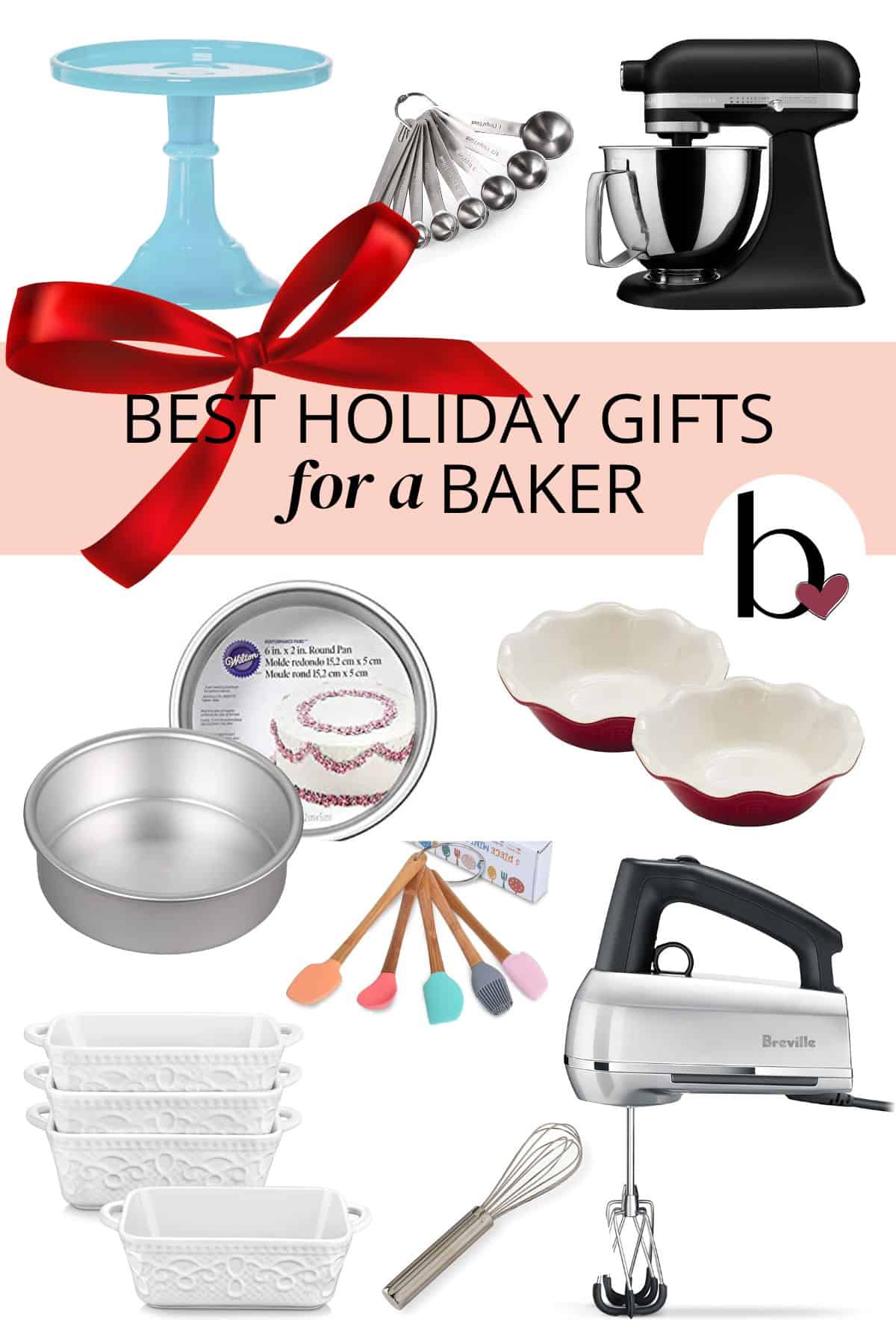 A collage of the best baking gift ideas for a baker.