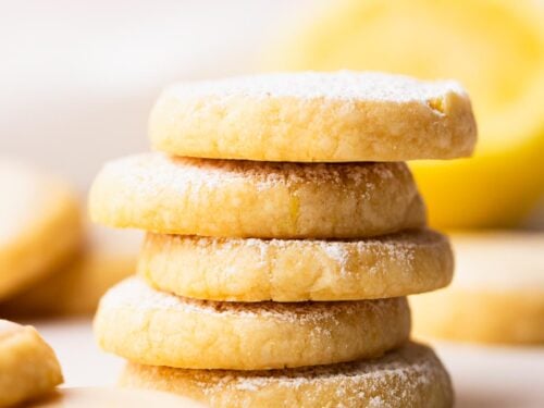 Lemon Shortbread Cookies (With Lemon Glaze)