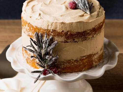 Small Vanilla Orange Gingerbread Cream Cake