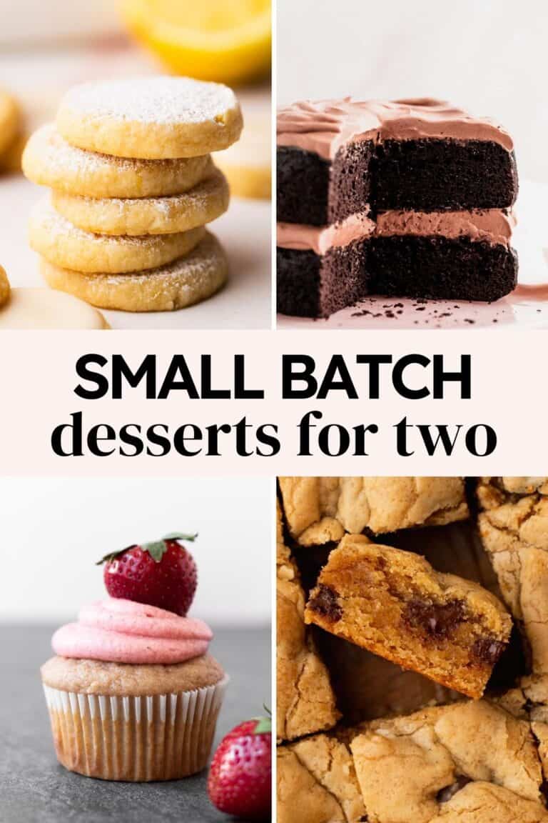 Classic small batch desserts including cookies, cakes, and bars.