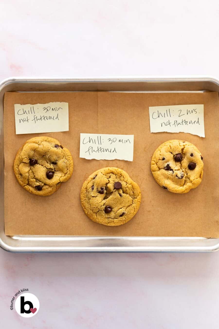 Testing chocolate chip cookies and how chill time effects the bake.