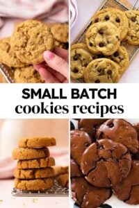 Collage of easy small batch cookies.