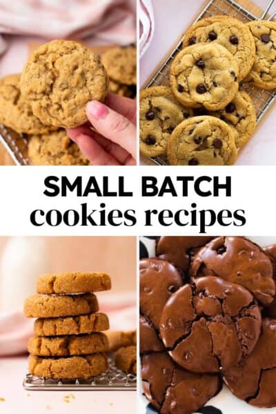 Collage of easy small batch cookies.