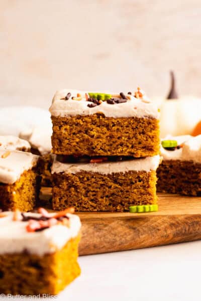 Gluten Free Pumpkin Bars For Two